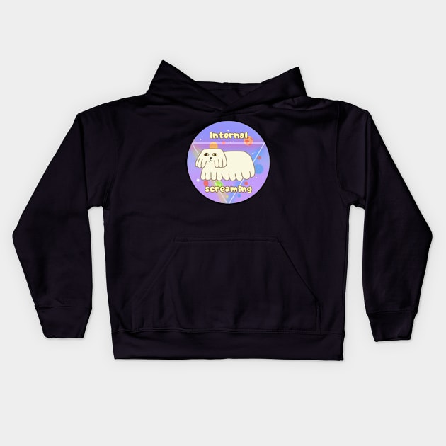 Existential Space Dog Kids Hoodie by SpaceKermit